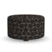 Pouf - Cocktail Ottoman - Black / Dark Brown