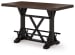Valebeck - Black / Brown - Rectangular Dining Room Counter Table