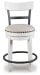 Valebeck - White - UPH Swivel Barstool