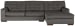 Coulee Point - Charcoal - Right Arm Facing Chaise 2 Pc Sectional