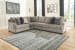 Bovarian - Stone - Right Arm Facing Loveseat 3 Pc Sectional