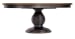 Americana - Round Pedestal Dining Table With One 22" Leaf - Dark Brown