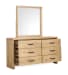 Laramie - Double Drawer Dresser With Landscape Mirror - Honey Wheat