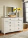Willowton - Dresser, Mirror - Whitewash