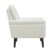 Hawk - Accent Arm Chair With Memory Foam - Boucle White & Espresso