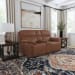 Jackson - Power Reclining Loveseat With Console & Power Headrests - Whiskey