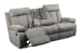 Mitchiner - Fog - 3 Pc. - Reclining Sofa with Drop Down Table, Stanah End Table, Chair Side End Table