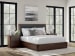 Dilenno - Dark Brown - King Upholstered Panel Bed