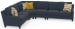 Foley - 4 Piece Sectional With Comfort Coil Seating And 4 Included Accent Pillows - Lead