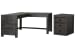 Plum Creek - L Desk With Mobile File Cabinet - Ravenwood Black
