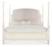 Americana - King Upholstered Poster Bed - White