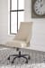 Realyn - White / Brown - 4 Pc. - Home Office L Shaped Desk, Swivel Desk Chair, Bookcase