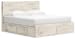 Lawroy - Light Natural - King Panel Bed With Storage Footboard And 2 Under Bed Storage Units