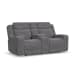 Ridge - Power Reclining Loveseat With Console And Power Headrests - Granite