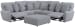 Majesty - 3 Piece Deep Seating Power Reclining Sectional With 1 Castered Cocktail Ottoman - Shark