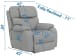 Dreamtime - Power Headrest Power Lay Flat Recliner With CR3 Heat/Massage/Zero Gravity - Steel