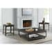 Factory - 2 Piece Occasional Table Set With USB - Light Brown