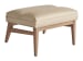 Sunset Key - Hayley Leather Ottoman - Beige / Light Brown
