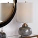 Catrine - Art Glass Buffet Lamp - Dark Gray