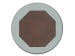 La Costa - 54" Cabrillo Glass Top Dining Table - Dark Brown / Gray