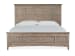 Paxton Place - California King Panel Storage Bed With 2 Small Nightstands - Dovetail Gray