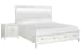 Springhouse - Queen Upholstered Panel Storage Bed With Door Nightstand - Whisper White