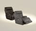 Naples - Power Headrest With Lumbar Power Lay Flat Recliner With Extended Ottoman - Steel
