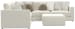 Ritzy - 5 Piece Modular Sectional And 1 Included Cocktail Ottoman - Bone