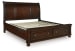 Porter - California King Sleigh Storage Bed - Rustic Brown