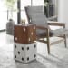 Roll - The Dice Accent Table - Light Brown & Pearl Silver