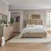 Proximity Place - 4 Piece Bedroom Set (King Panel Bed, Dresser & Mirror, Chest) - Brown