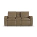 Aria - Power Reclining Loveseat With Console - Fawn