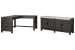Plum Creek - L Desk With Door Console - Ravenwood Black
