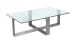 Holden - Rectangular Cocktail Table With 2 End Tables - Aged Pewter And Chrome Pucks