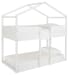 Flannibrook - White - Twin over Twin House Loft Bed