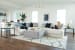 Polaris Modular Sectional - Fabric Cocktail Ottoman - White