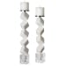 Casen - Marble Cube Candleholders (Set of 2) - White