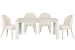 Lorelei - Extendable Rectangular Dining Table With 4 Host Chairs - Misty Cloud