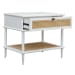 Coast - Rattan Side Table - White / Woodtone