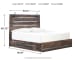 Drystan - King Panel Bed With 2 Side Drawers - Brown / Beige