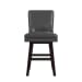 Villanova - PU Swivel Counter Stool (Set of 2) - Pewter / Espresso