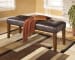 Lacey - Medium Brown - 6 Pc. - Rectangular Dining Room Table, 4 Upholstered Side Chairs, Large Upholstered Bench