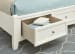 Bonanza Mansion Bed with Storage Footboard White Full