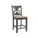 Stone - Counter Height 9 Piece Dining Set, Table & Eight Swirl Back Chairs - Smokey Walnut
