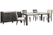 Plum Creek - Rectangular Dining Table With 2 Side Chairs, 2 Upholstered Side Chairs And Sideboard - Ravenwood Black / White
