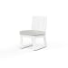 Newport - Armless Dining Chair, No Welt - Cast Silver / White