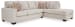 Aviemore - Stone - 3 Pc. - 2-Piece Sectional With Raf Corner Chaise, Ottoman