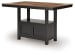 Wildenauer - Brown / Black - 7 Pc. - Rectangular Dining Room Counter Table, 6 Barstools
