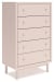 Wistenpine - Blush - Five Drawer Chest