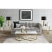 Riko - Square End Table With Metal Leg - Gold